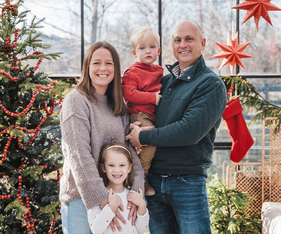 Managing Partner Matt Morman with wife and two children